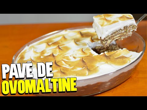 PAVÊ DE OVOMALTINE | Sobremesa de ovomaltine cremosa e fácil