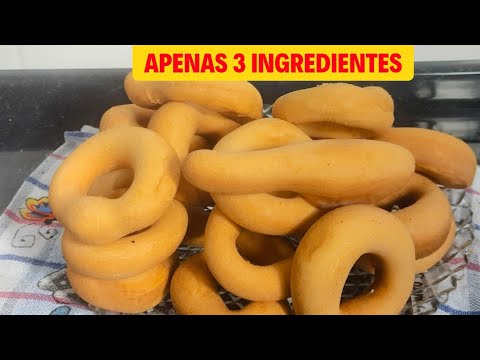 BISCOITO DE POLVILHO DOCE: Simples, Rápido e Delicioso! 🍪 | Receita com 3 Ingredientes!