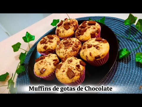 Aprenda fazer Muffins gota de chocolate Fácil e Delicioso