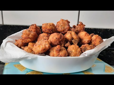 Bolinho de arroz com brócolis e queijo mussarela