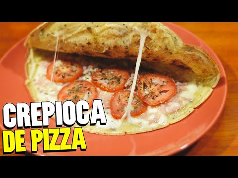 CREPIOCA RECHEADA FÁCIL | Crepioca sabor pizza