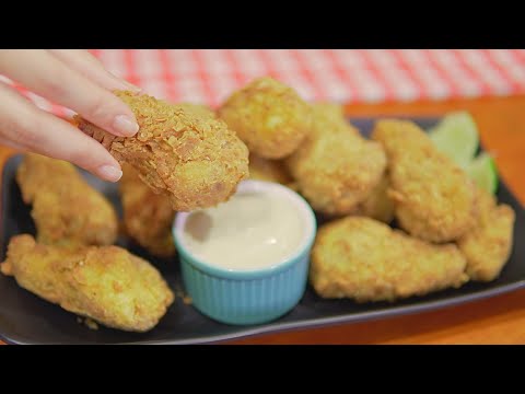 COXINHA DE FRANGO CROCANTE E SEQUINHA | Receita de frango frito empanado