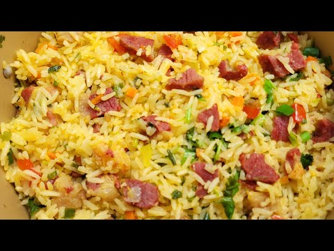 Arroz Com Charque Muito Simples e Fácil de Fazer.