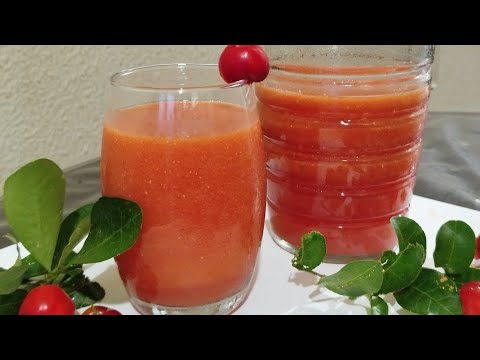 COMO fazer SUCO DE ACEROLA #suco natural #receita #acerola