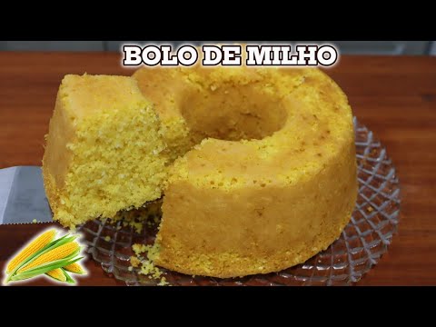 BOLO DE MILHO: Receita prática de bolo de milho de liquidificador. Receita Fácil!