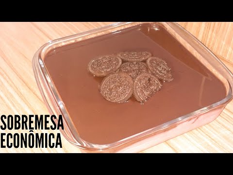 SOBREMESA COM CALDA DE CHOCOLATE SEM LEITE CONDENSADO E CREME DE LEITE (receitas fáceis e rápidas)