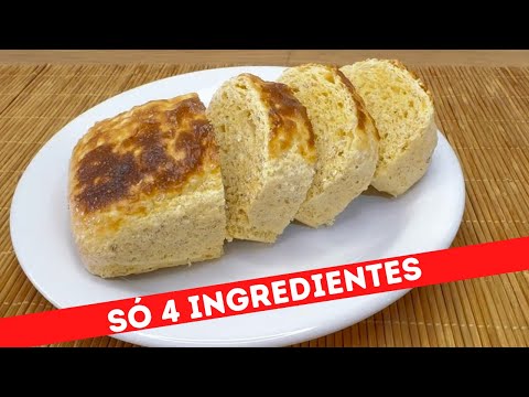 PÃO PARA DIABÉTICOS! SÓ 4 INGREDIENTES, SEM TRIGO, LOW CARB!