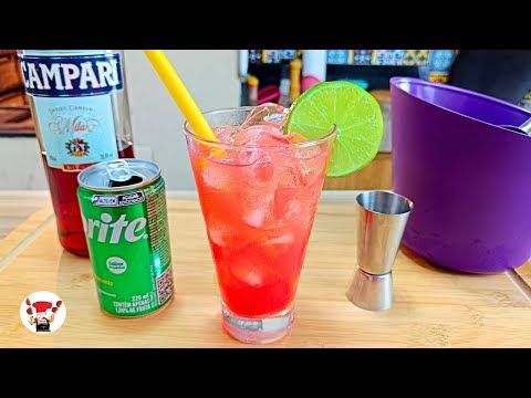 Como Fazer Drink Campari com Limão e Refrigerante Sprite