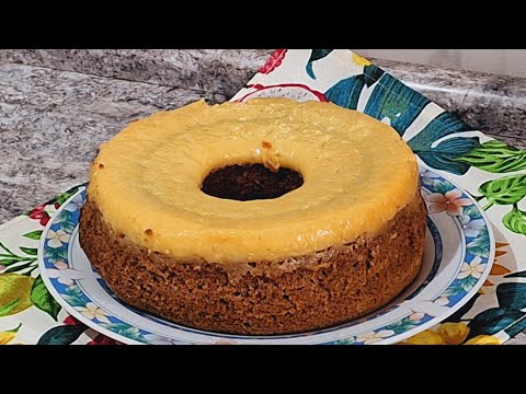 Bolo de chocolate 🍩 que já sai recheado😋