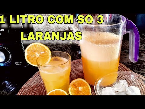 Como fazer SUCO DE LARANJA DE LIQUIDIFICADOR COM APENAS 3 laranjas 🍊