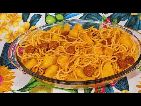 Tem batata e macarrão, faça essa receita e rápido 😋