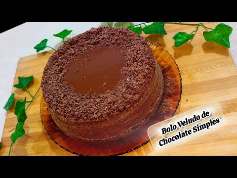 Bolo Veludo de Chocolate Simples