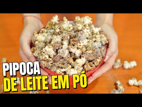 PIPOCA DE LEITE EM PÓ FÁCIL | Receita de pipoca doce com leite ninho