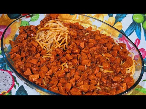 Macarrão com carne moída e salsicha simples, e muito rápido o preparo 😋