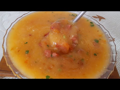 Caldo de Mandioca com Linguiça