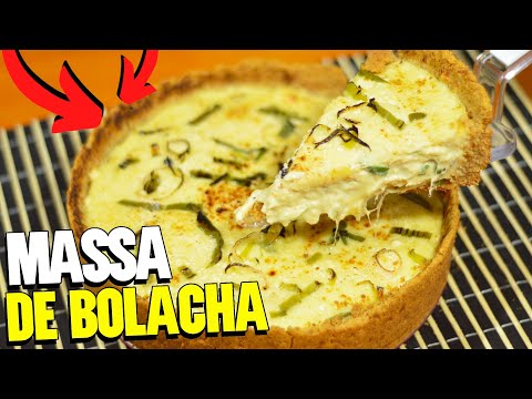 TORTA DE ALHO PORÓ NO LIQUIDIFICADOR | Torta salgada com massa de bolacha