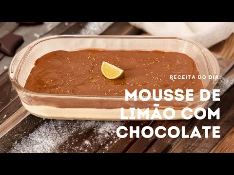 MOUSSE DE LIMÃO COM CHOCOLATE