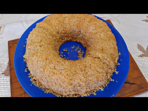 Bolo de Aveia com coco - Receita sem ovo e sem leite