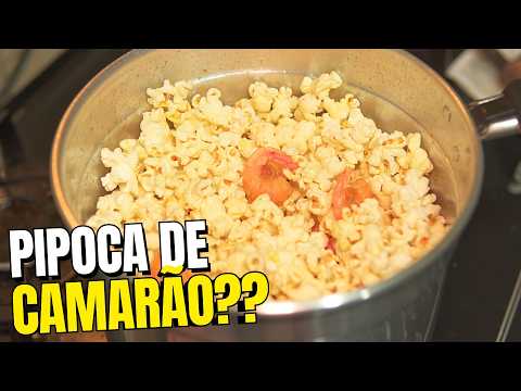 PIPOCA SALGADA DE CAMARÃO | Uma pipoca SUPER saborosa e crocante