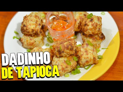 RECEITA DE DADINHO DE TAPIOCA COM CALABRESA | Frito e na airfryer