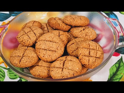 Biscoito de amendoim com poucos ingredientes 😋