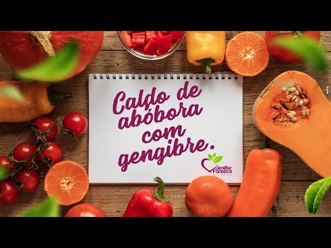 Caldo de abóbora com gengibre.