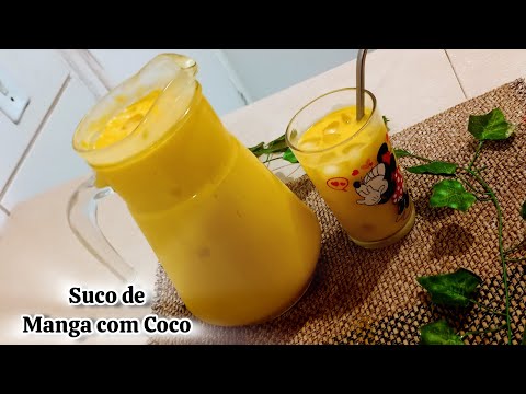 Suco Natural de Manga com Coco