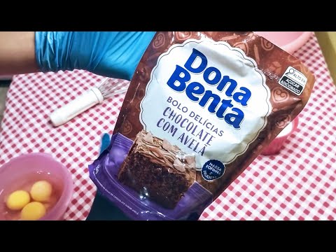 BOLO DE CHOCOLATE COM AVELÃ DONA BENTA🤷 SERÁ QUE FICOU BOM? MASSA PRONTA DONA BENTA@MarciaAlmeida