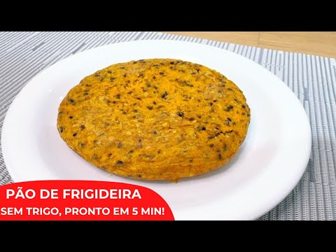 PÃO DE FRIGIDEIRA, SEM TRIGO, SAUDÁVEL E PRONTO EM 5 MINUTOS! [PÃO LOW CARB- PÃO PARA DIABÉTICOS]