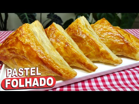 SUPER CROCANTE E DELICIOSO❗😍 PASTEL FOLHADO DE FRANGO SUPER FÁCIL/RECEITA DE PADARIA E CONFEITARIA!