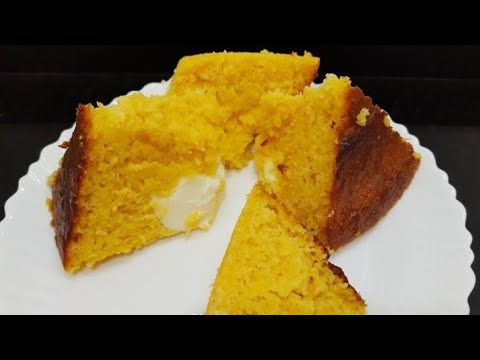 Bolo de Flocão de milho com requeijão