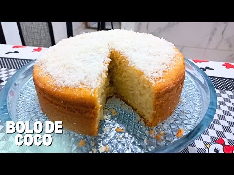 RECEITA DE BOLO DE COCO- A MAIS FÁCIL QUE EXISTE- BOLO FOFINHO