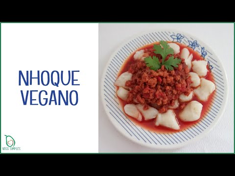 NHOQUE COM MOLHO À BOLONHESA VEGANO | MUITO FÁCIL E BARATO | VEGG SIMPLES