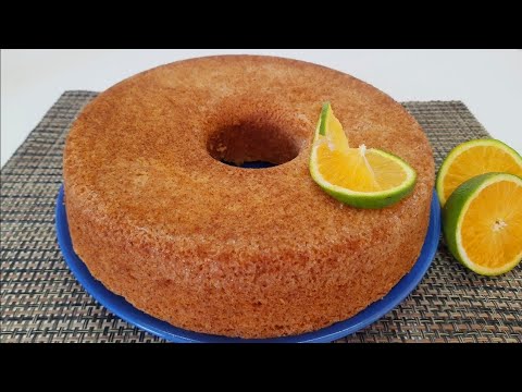 BOLO DE LARANJA COM CASCA FEITO NO LIQUIDIFICADOR