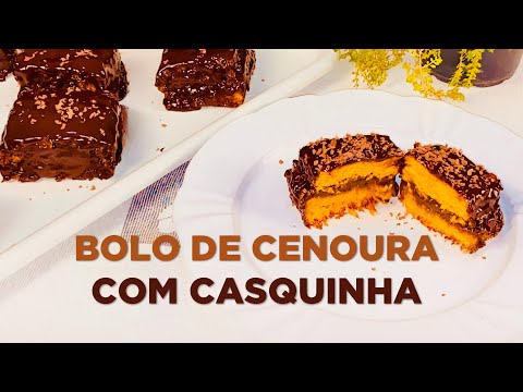 BOLO DE CENOURA COM CASQUINHA DE CHOCOLATE