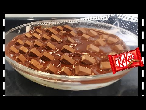 Pavê fácil e rápido | Pavê de Kit Kat irresistível, perfeito qualquer ocasião especial.