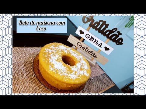 Bolo de maisena com Coco