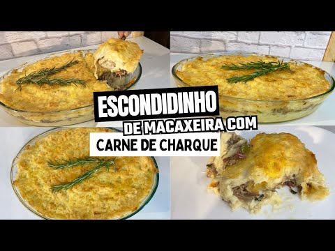 ESCONDIDINHO DE CARNE SECA COM MACAXEIRA - RECEITAS DA REGINA