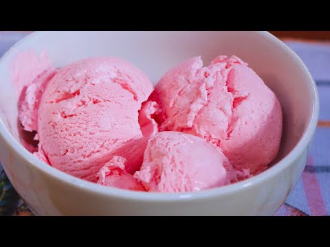 SORVETE DE GELATINA | COMO FAZER SORVETE DE GELATINA QUE RENDE 3 LITRO ( sorvete cremoso de morango)