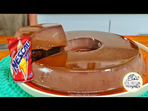 PUDIM DE CHOCOLATE - NESCAU | SEM OVO E SEM FORNO | CHOCOLATUDO - BRIGADEIRO - Adriana Fernandino