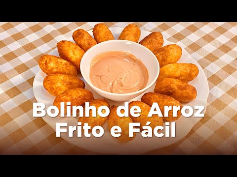 BOLINHO DE ARROZ FRITO e FÁCIL