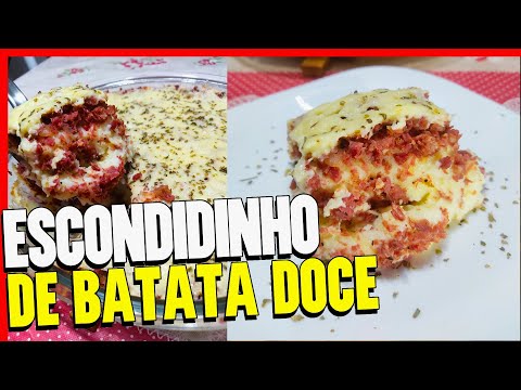 Receita de ESCONDIDINHO DE CHARQUE COM BATATA DOCE mais fácil do mundo! | MUITO RÁPIDO E DELICIOSO