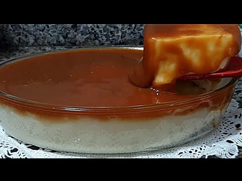 PUDIM DE MAISENA SEM FORNO E SEM OVOS COM CARAMELO CREMOSO!