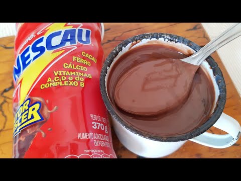 CHOCOLATE QUENTE CREMOSO DE NESCAU | LEVA APENAS 3 INGREDIENTES