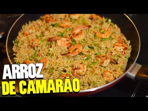 RECEITA DE ARROZ DE CAMARÃO SOLTINHO | Arroz com camarão fácil e rápido