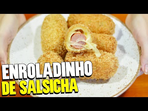 RECEITA DE ENROLADINHO DE SALSICHA COM QUEIJO FÁCIL