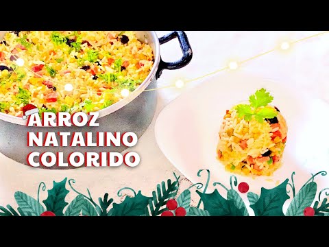 receita de arroz colorido