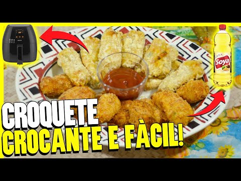 RECEITA DE CROQUETE/CROQUETA DE CALABRESA FÁCIL | APRENDA A FAZER ESSA DELÍCIA NA AIRFRYER E NO ÓLEO