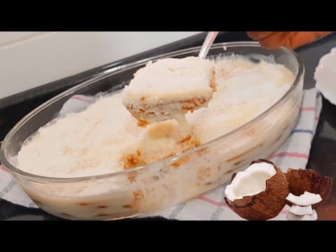 PAVÊ DE COCO| INCRÍVEL COMO É FÁCIL ESSA SOBREMESA ISOBREMESA DE VÓ I PAVÊ DE COCO CREMOSO