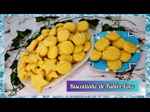 Como fazer Biscoito de Fubá e Coco super fácil
